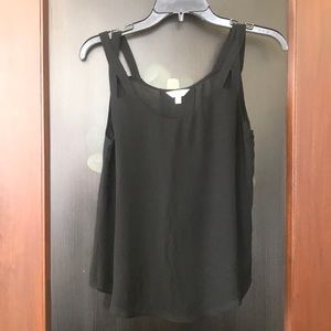 Pretty Style Loft open-back black cami top